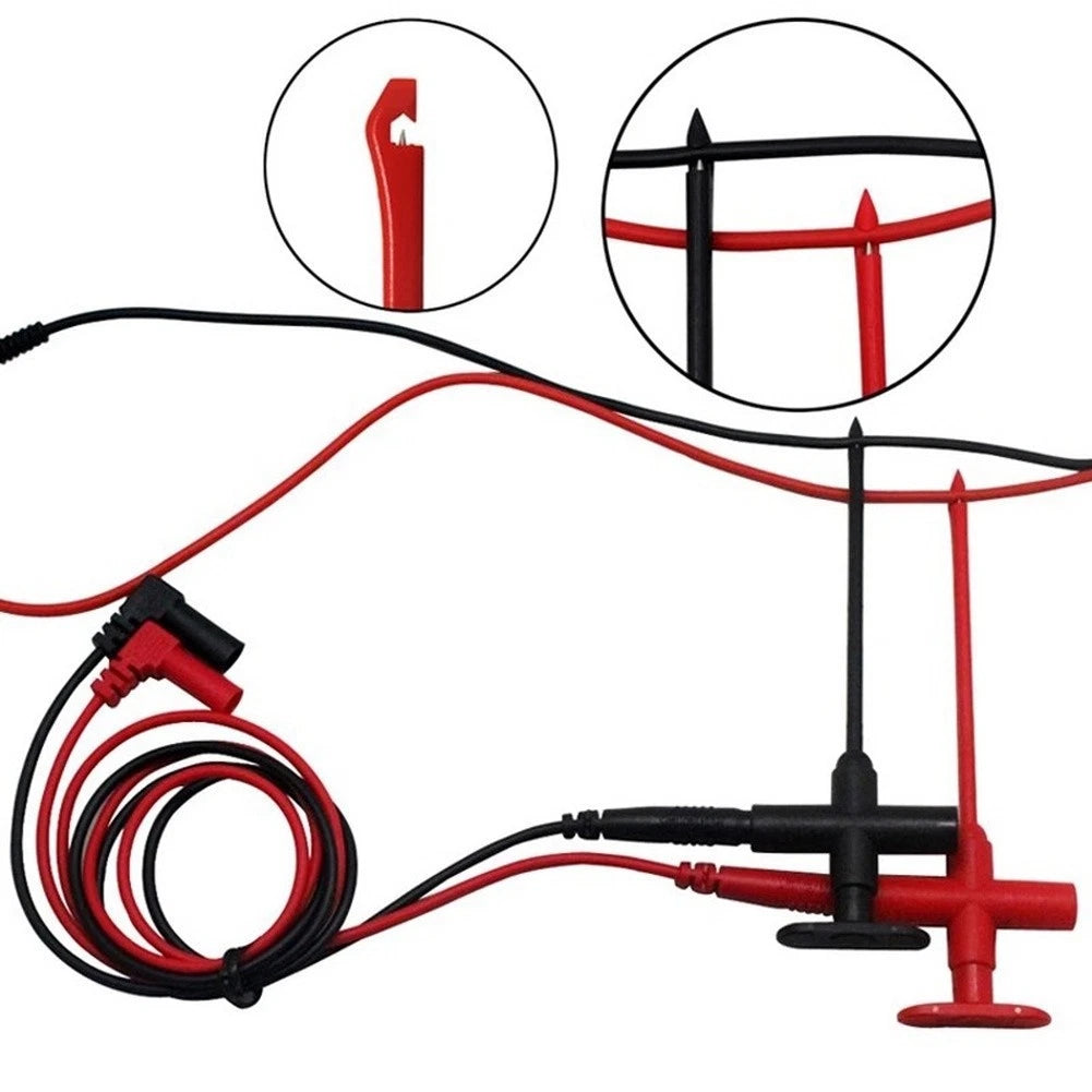 Professional Digital Multimeter Test Leads with Steel Needle and Hook Clamp