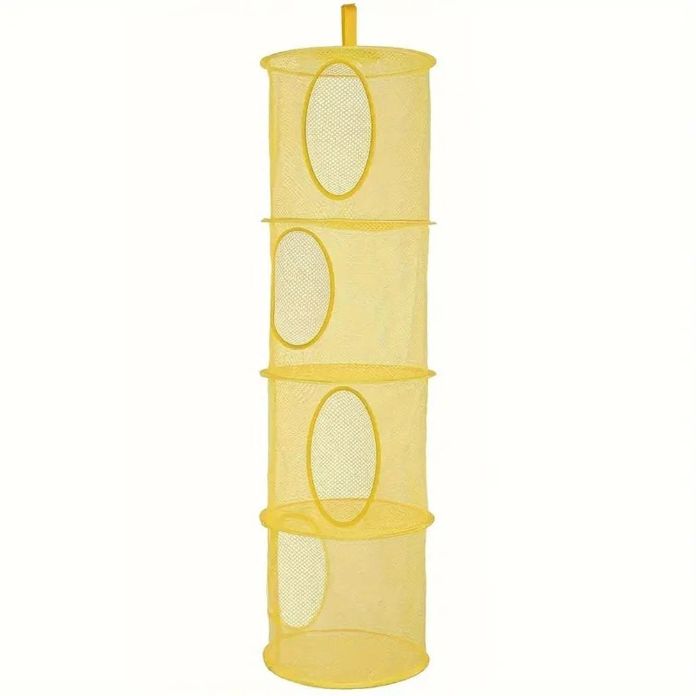 4 Tier Hanging Mesh Organizer Bag for Automotive Storage Solutions