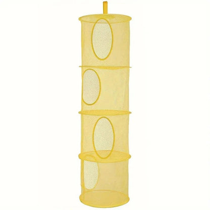 4 Tier Hanging Mesh Organizer Bag for Automotive Storage Solutions