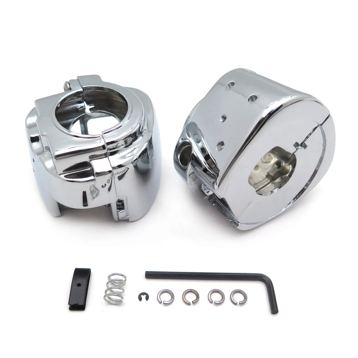 Chrome Switch Housing Cover for Harley Sportster Dyna Softail V-Rod (2002–2010)