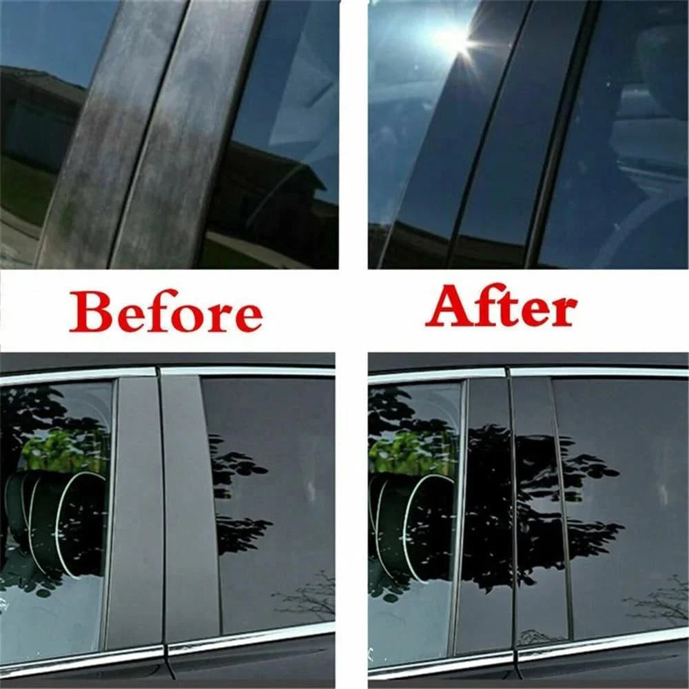 6pcs/set Piano Black Door Window Pillar Posts Cover For 2021-2024 Toyota Sienna
