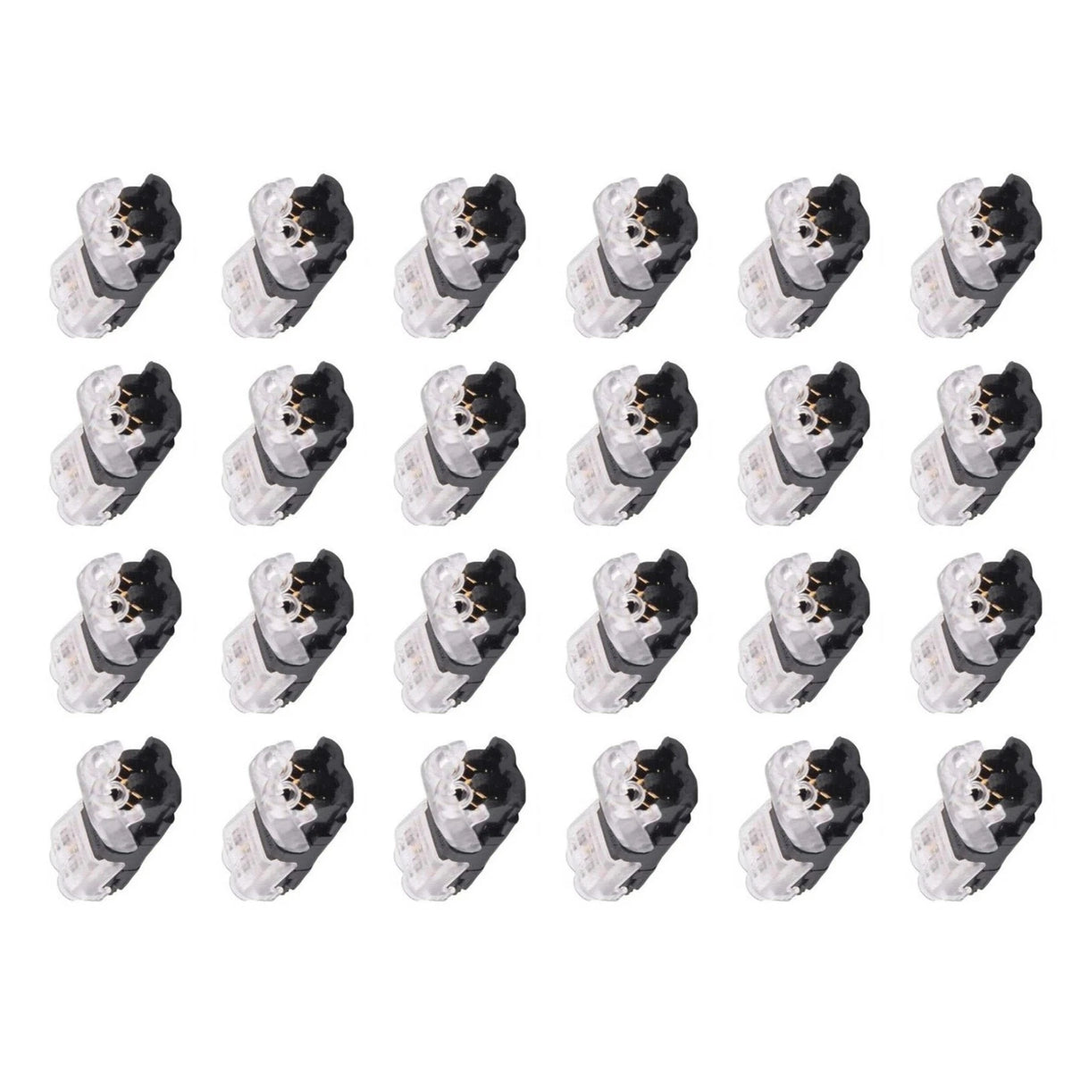 24x Quick Splice Connector 2 Pin for Automotive Wire 18-22 AWG