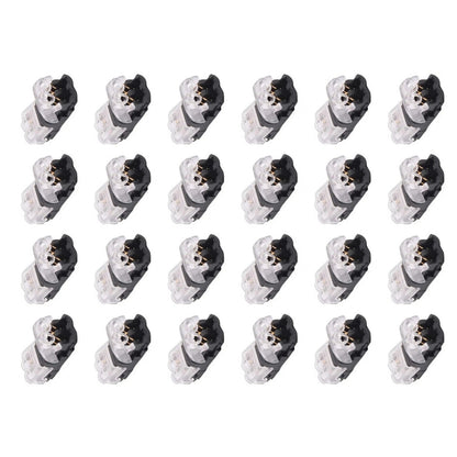 24x Quick Splice Connector 2 Pin for Automotive Wire 18-22 AWG