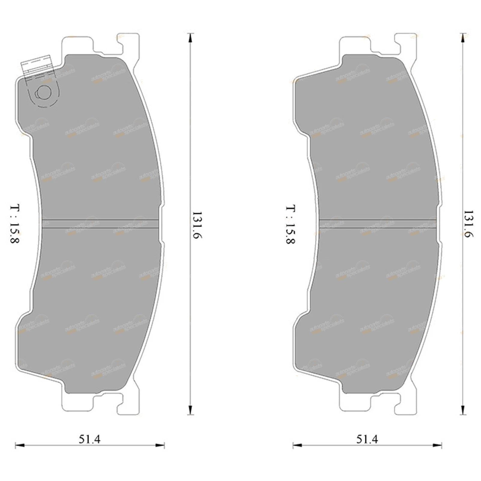 Front Disc Brake Pad Set for Mazda 323 (1998–2003) FP