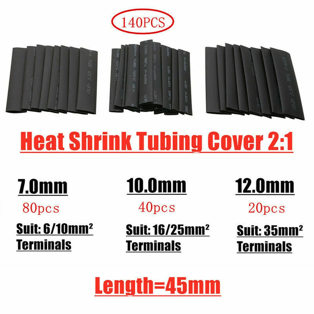 240PCS Copper Battery Cable Lug Ring Terminals Kit for