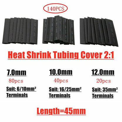 240PCS Copper Battery Cable Lug Ring Terminals Kit for