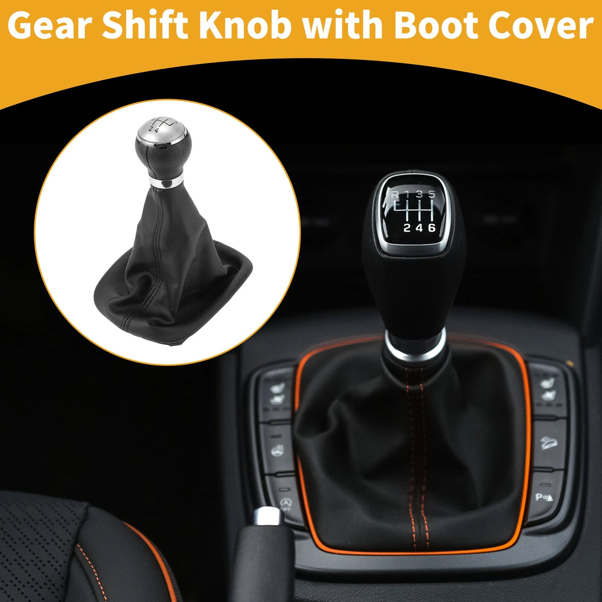 Gear Shifter Knob with Cover Replacement for VW Passat (2005–2010)
