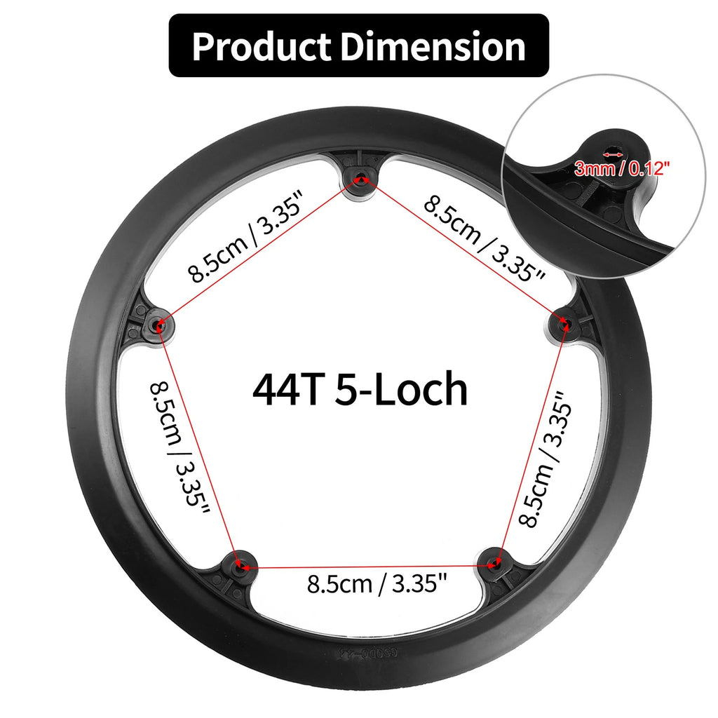 2PCS Bicycle Crankset Chainring 44T Protector for Universal 5-Bolt Fit (—)