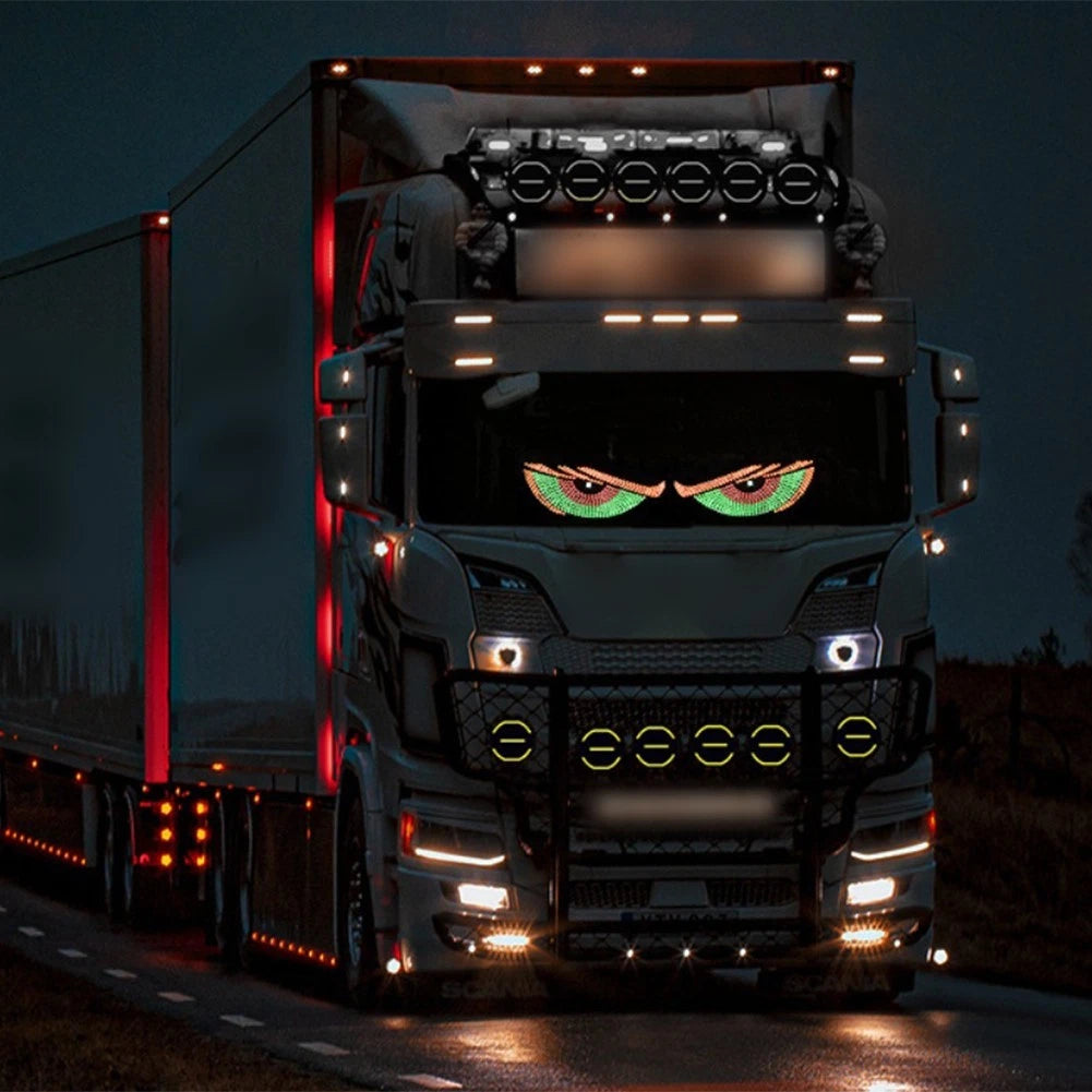Car Windshield Dynamic Devil Eyes LED Light USB Powered with Energy Saving Tech