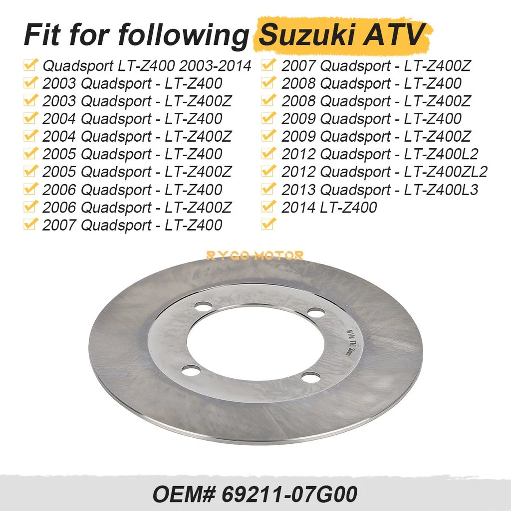 Front Brake Disc Rotor for Suzuki Vinson 500 (2002–2007)
