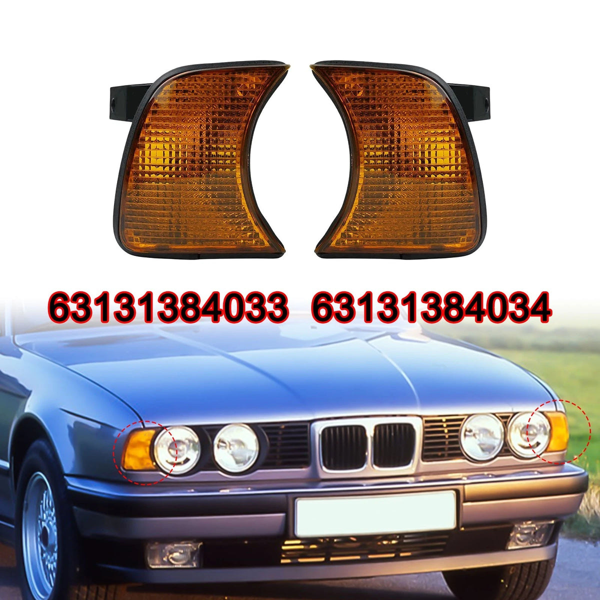 Corner Lamp Covers for BMW 5 Series E34 (1989–1995) - Pair