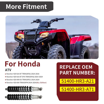 Pair Front Shocks 51400-HR3-A21 for Honda Rancher 420 4x4 (2014–2016)