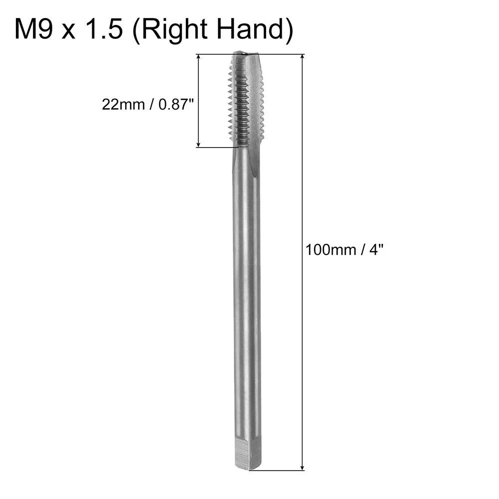 Metrically Designed Straight Flute Taps M9 x 0.5 mm
