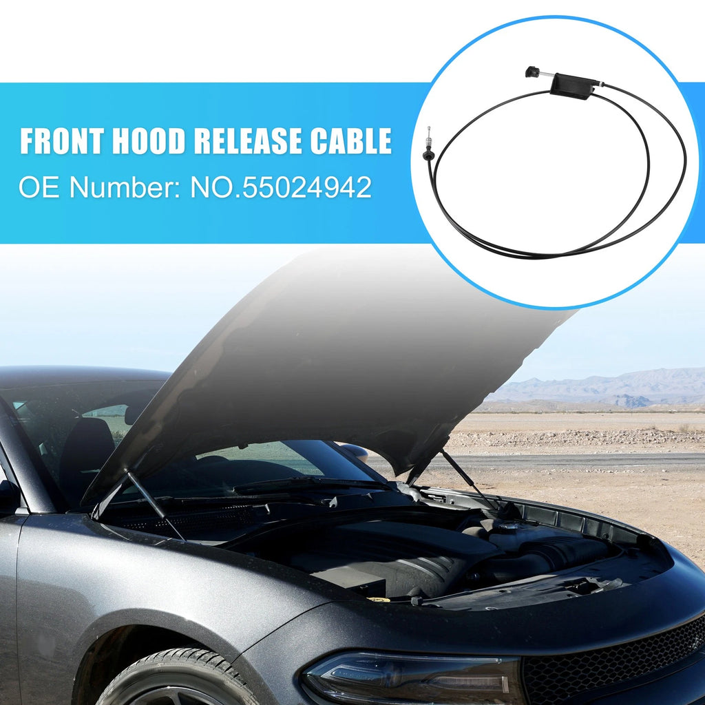 Hood Release Cable Replacement for Dodge D150 D250 W150 W250 Ramcharger (1990–1993)