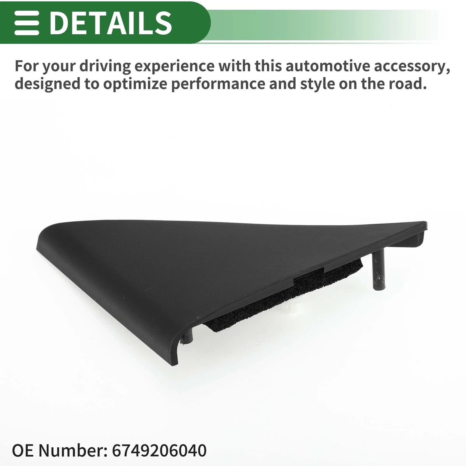 Front Left Pillar Corner Triangle Trim Replacement for Toyota Camry (2007–2011)
