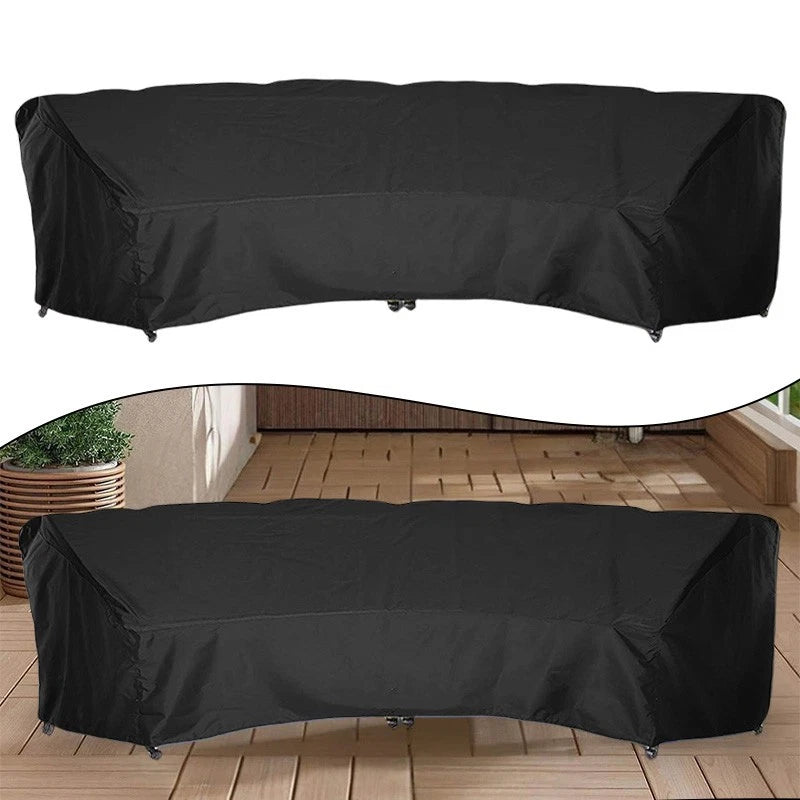 Outdoor Sofa Cover 210D Black for Multiple Sizes (Fits 228x116x86cm)
