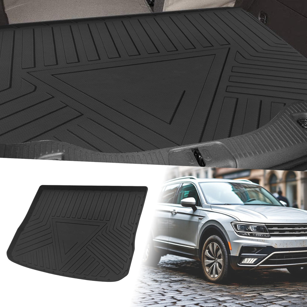 Rear Trunk Mat TPE Flat Cargo Liner for Volkswagen Tiguan (2009–2017)