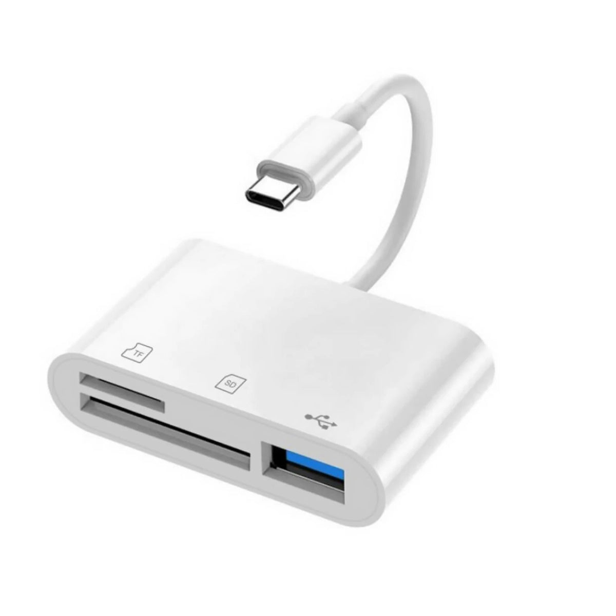 3-Port USB Type C Card Reader Adapter for MacBook Pro (2016–2023)