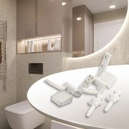 Toilet Seat Hinge Replacement for (Solid Plastic, White)
