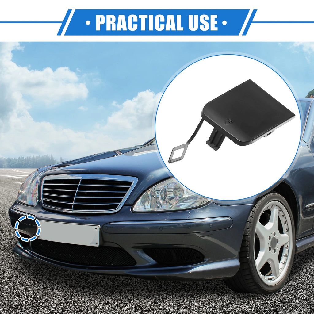 Front Bumper Tow Hook Eye Hole Cover Cap Replacement for Mercedes-Benz S430 (2003–2006)