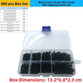 800pcs M2 Black Self Drilling Screws for Laptop Assembly