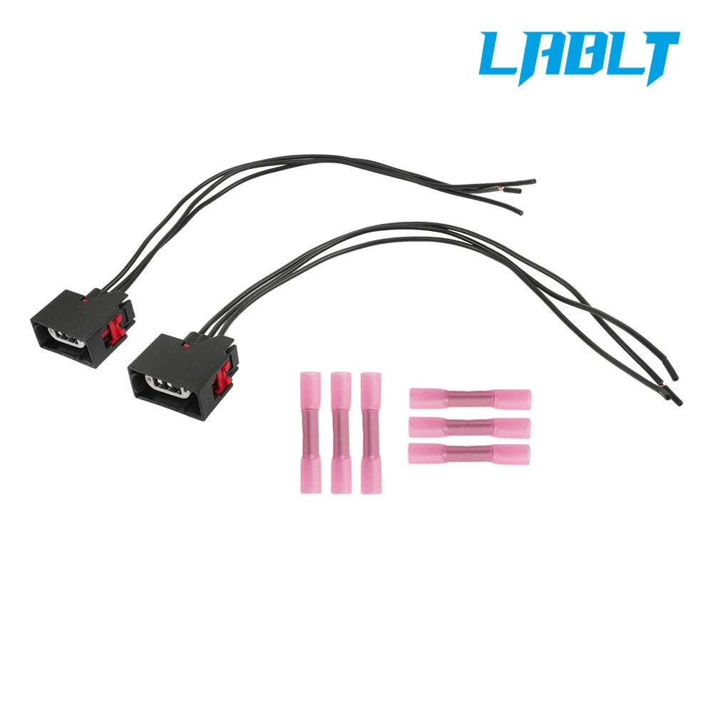 2X Front Turn Signal Light Connector Plug Harness for Jeep Wrangler (2007–2018)