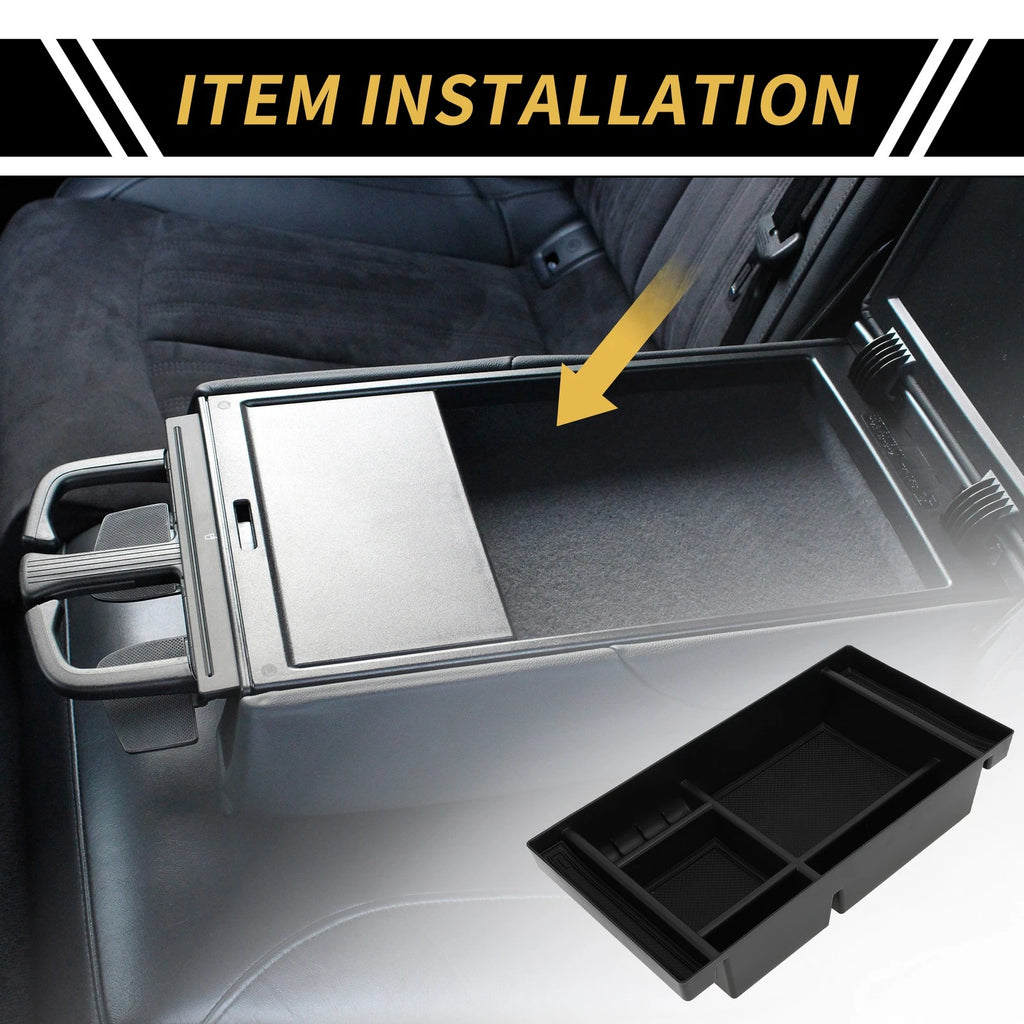 Center Console Organizer Tray Replacement for Chevy Silverado GMC Sierra Black