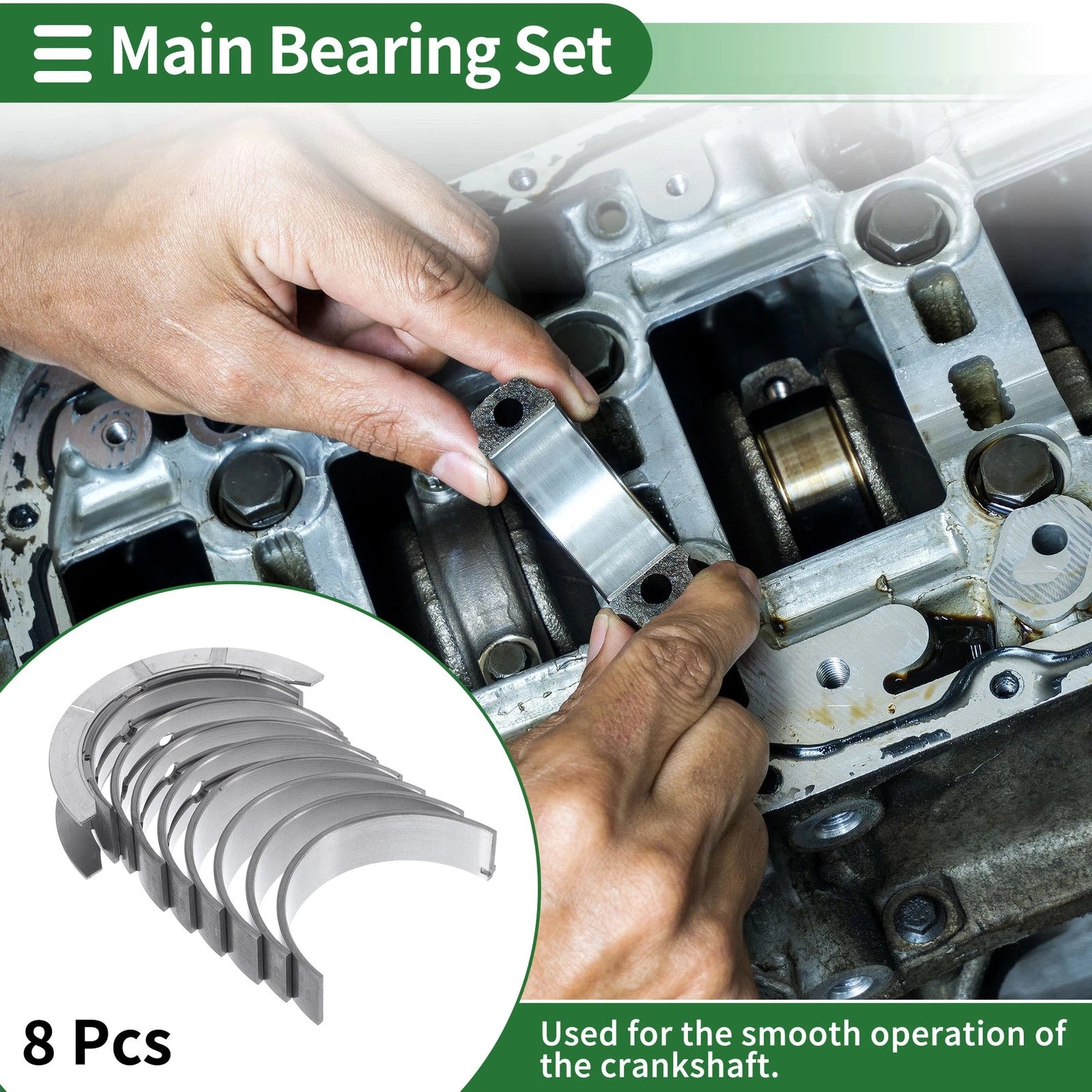 Main Bearing Set for Chevrolet Equinox (2005–2009) Replacement OEM Match