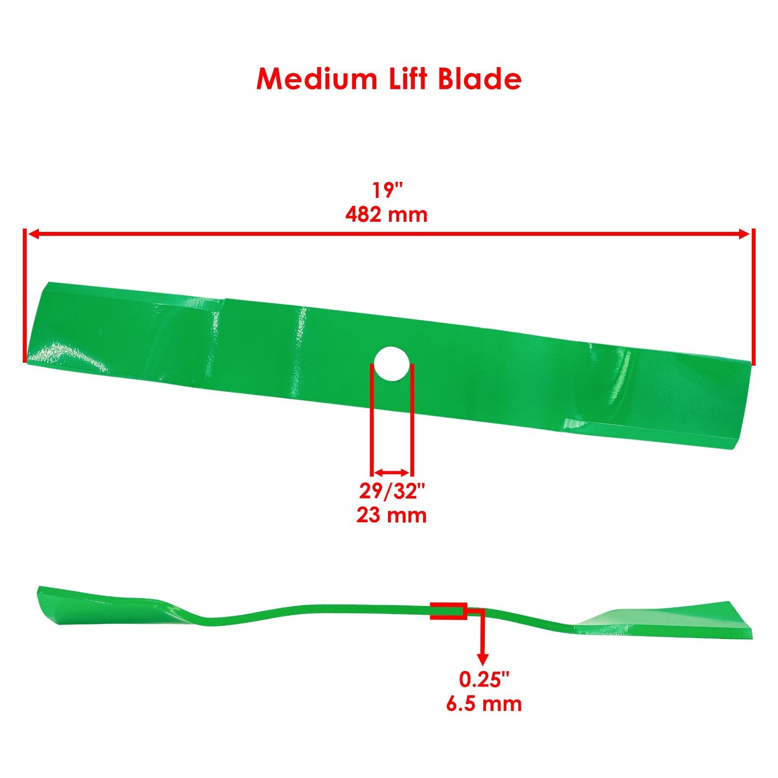 Medium-Lift Mower Deck Blades 54 Inch Replacement for John Deere (2008–2018)