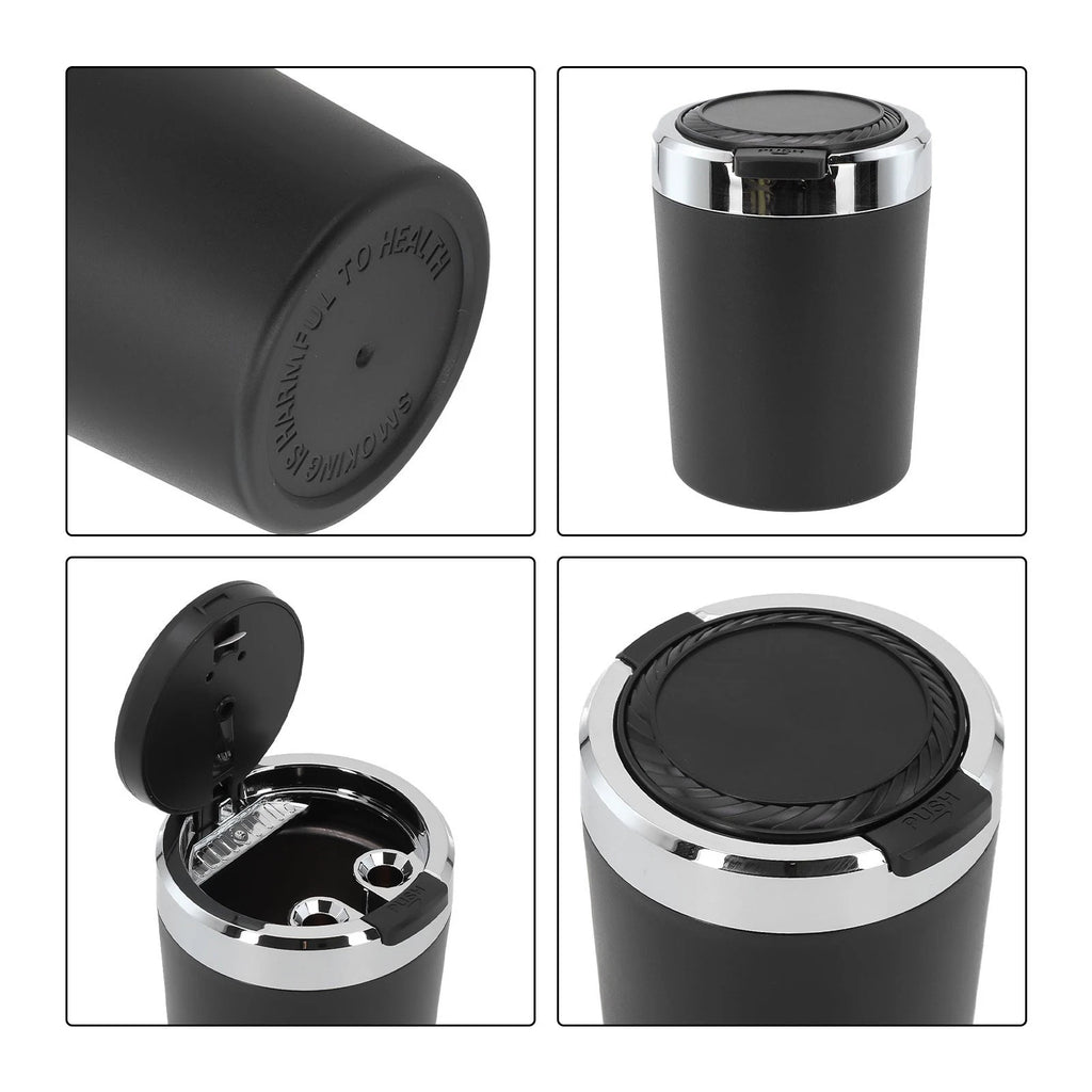 Smokeless Auto Ash Tray with Lid and LED Light for Universal Use (2010–2023)