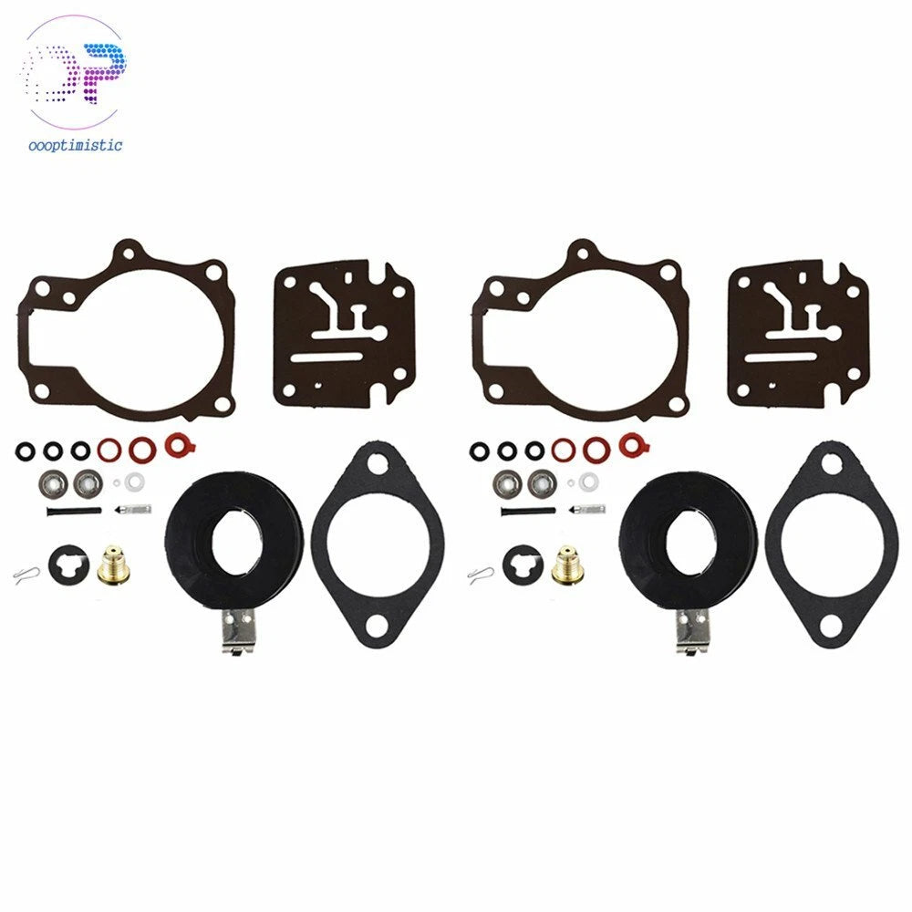 2X Carburetor Rebuild Kit w/ Float for Johnson Evinrude 50-60 HP