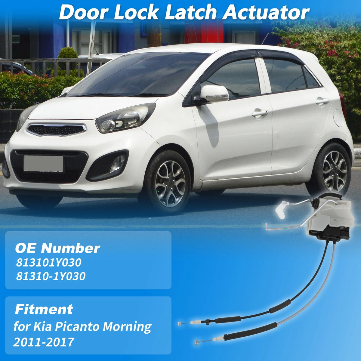 Front Left Power Door Lock Actuator for Kia Picanto (2011–2017) 813101Y030