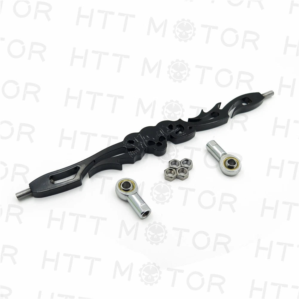 HTTMT Black Skull Shift Linkage +3" for Harley FXDWG Dyna Wide Glide (1993–2016)