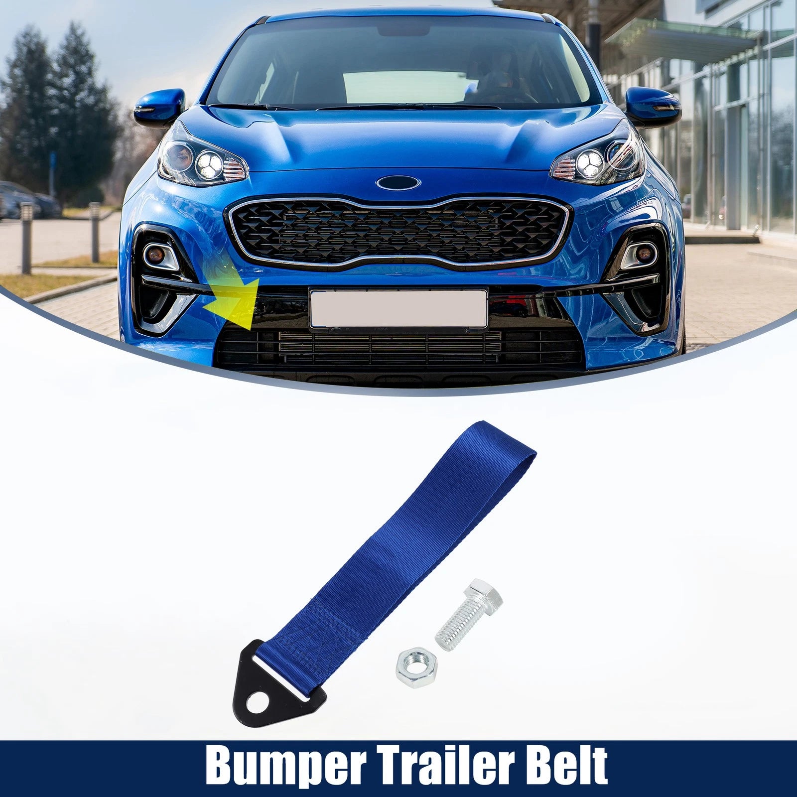 Tow Hook Bumper Towing Strap Aluminum Alloy for Universal Fit (2000–2024)