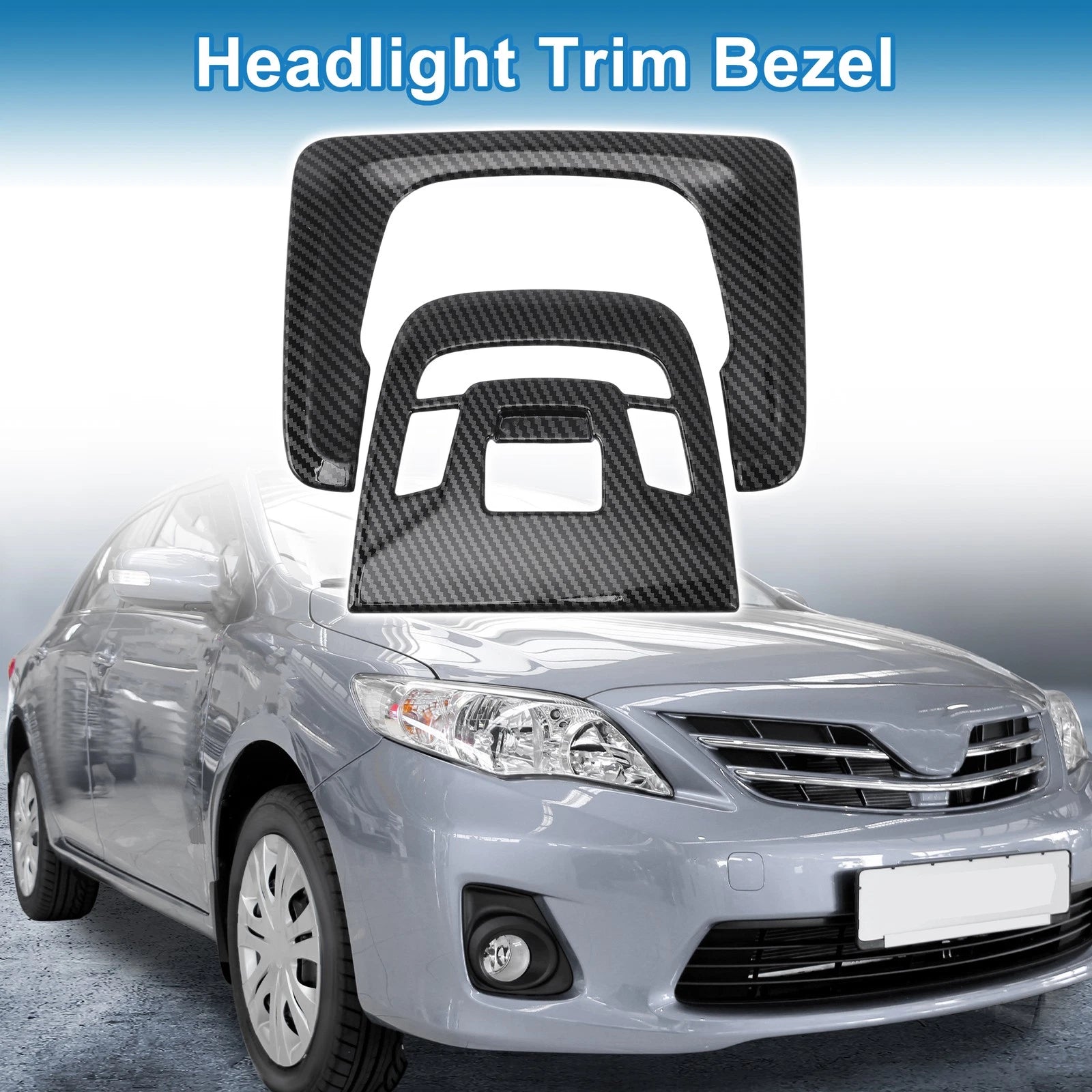 Front Row Headlight Trim Bezel Set for Toyota Corolla (2022–2024)