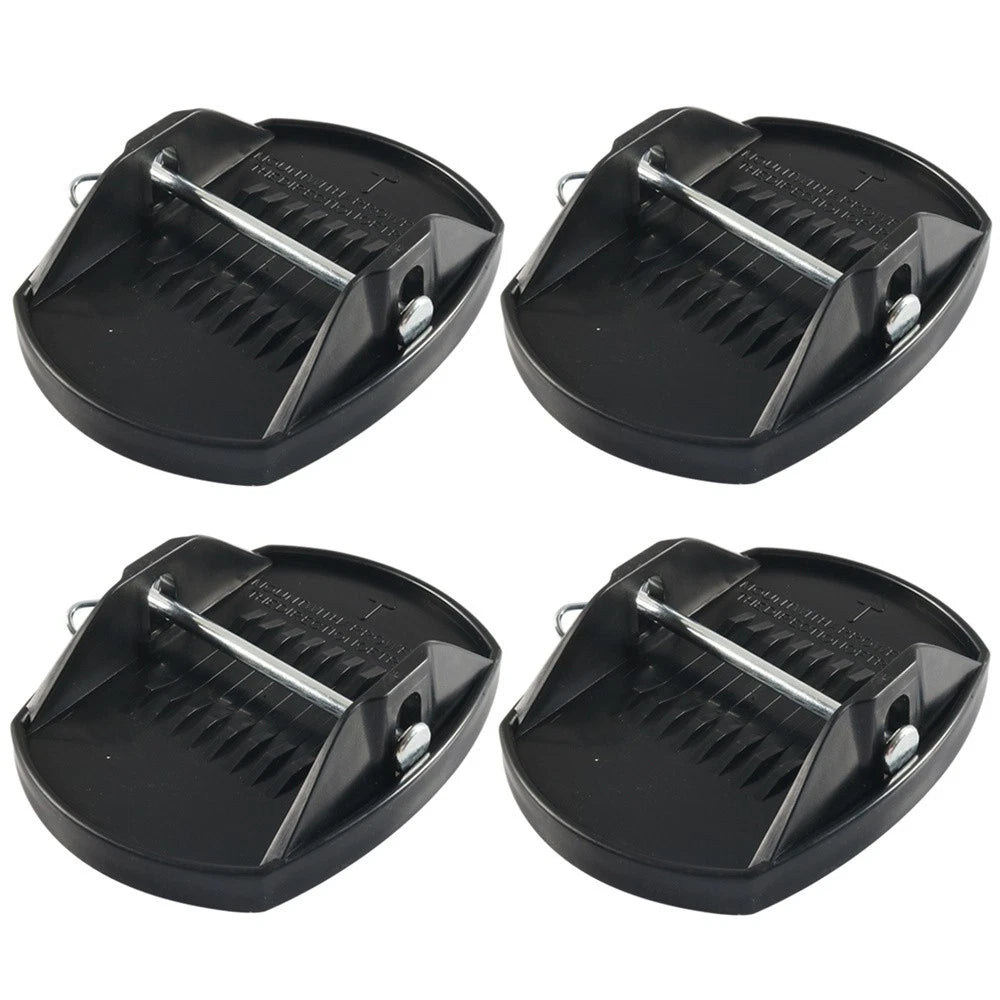 4Pcs RV Jack Pad Foot Pads with Locking Pins For Camper Trailer Stabilizer Legs