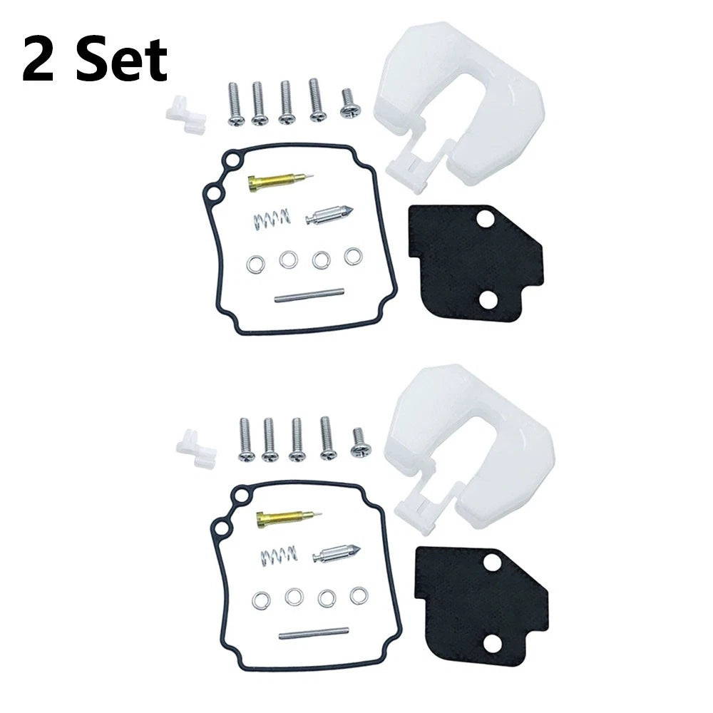 2X Carburetor Repair Kit for Yamaha 2 Stroke 25 30HP Outboard (61N-W0093-00)