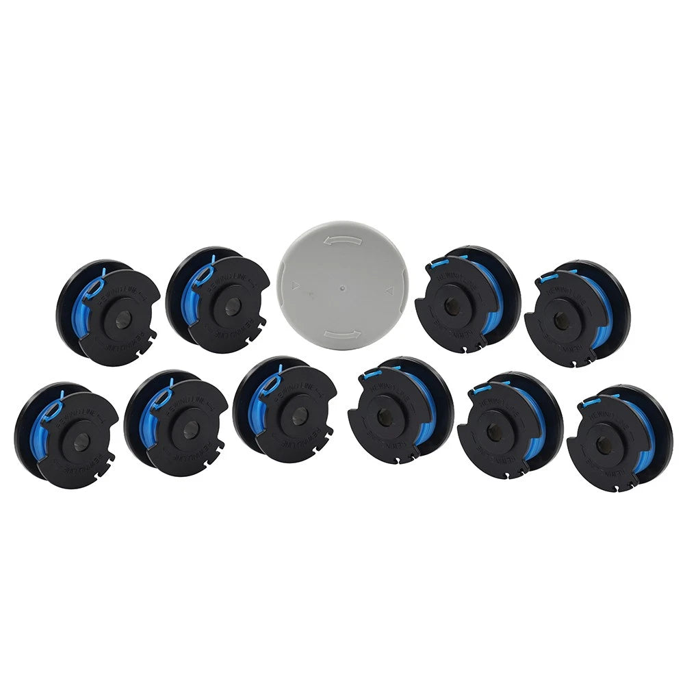 10x String Trimmer Spool with AC14HCA Cap Cover for Ryobi AC14RL3A (N/A)