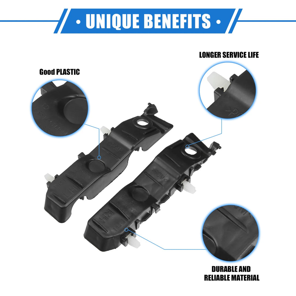 Pair Front Bumper Brackets for Kia Forte (2010–2013) Black