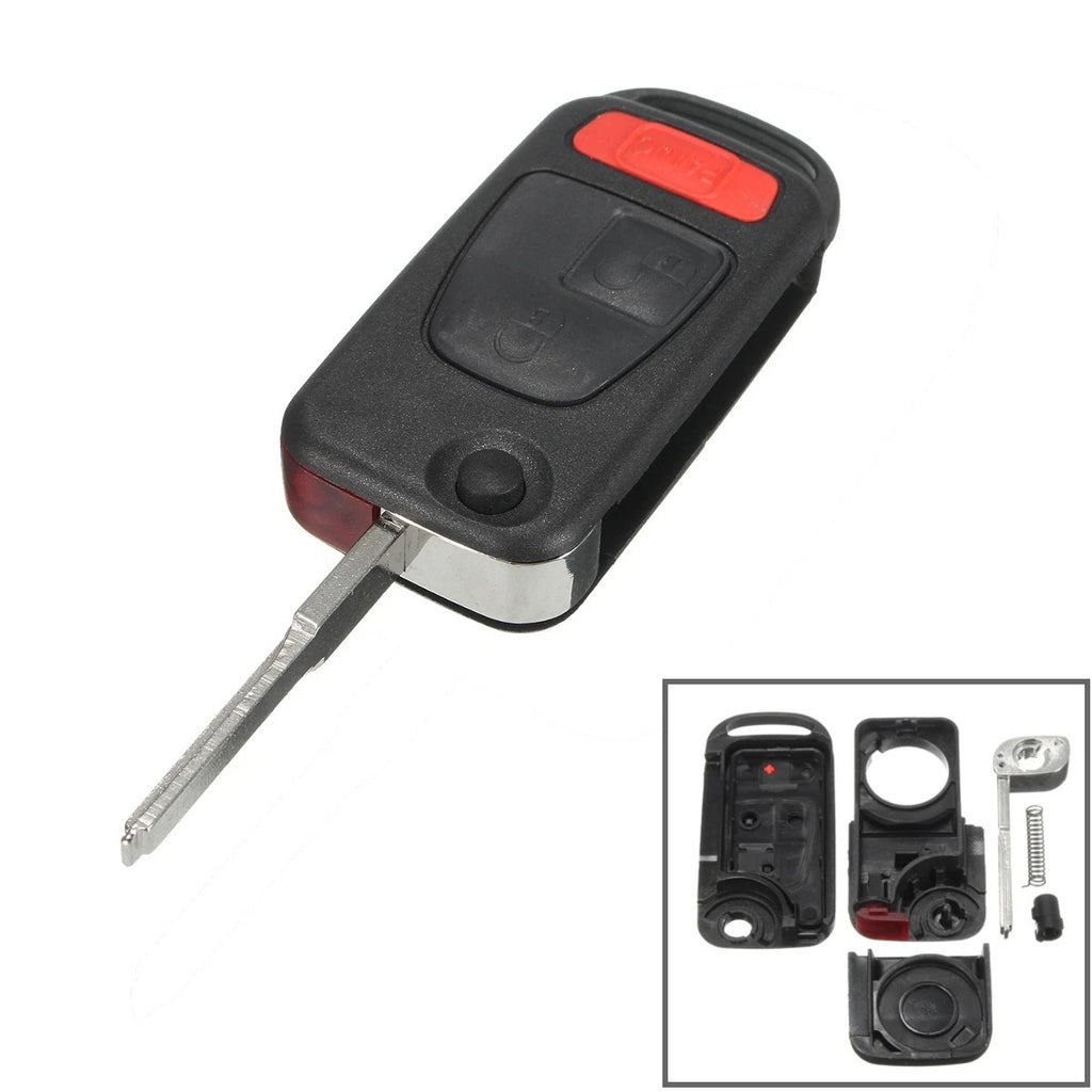 2X Key Remote FOB Case 3 Button for Chrysler Crossfire (2004–2008)