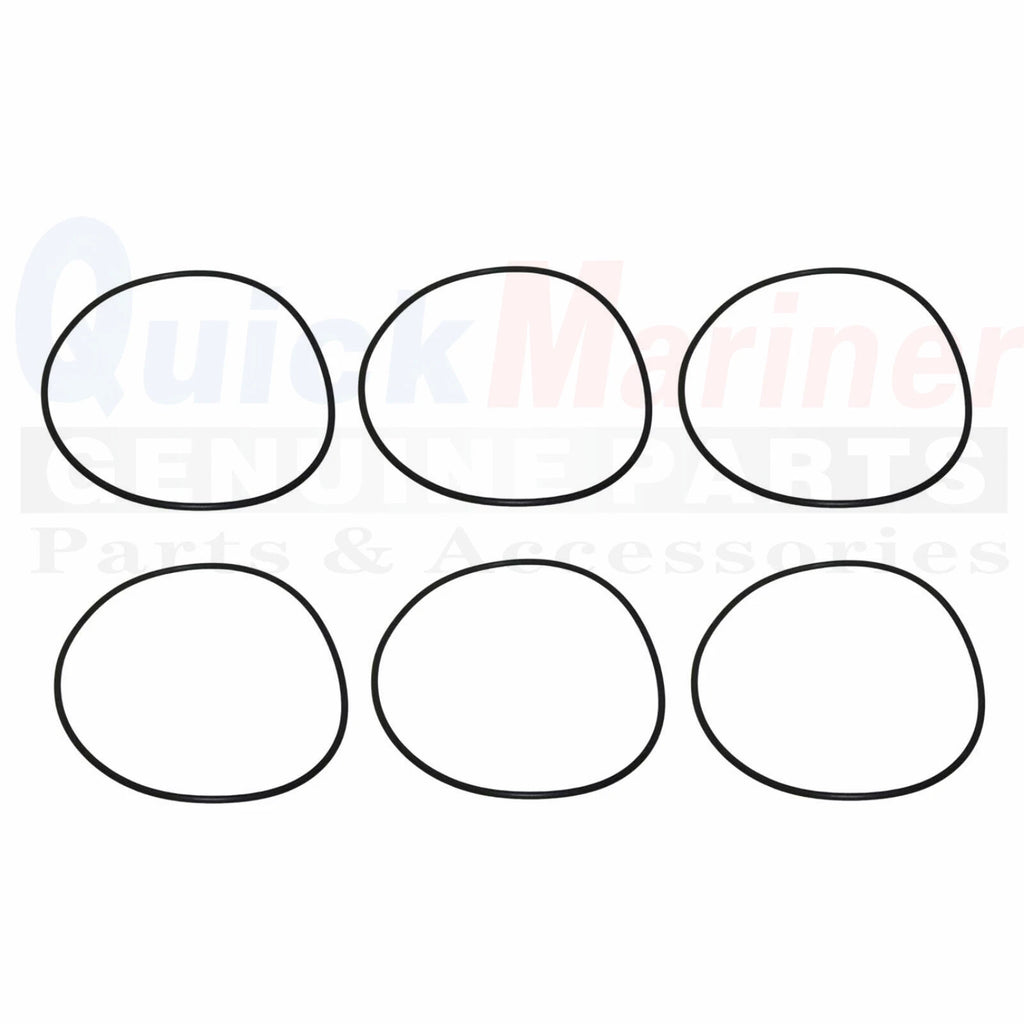 Set of 6 O Ring Cylinder Bore Seals for Mercury 200-300 HP EFI DFI (3.0L) 25-818573