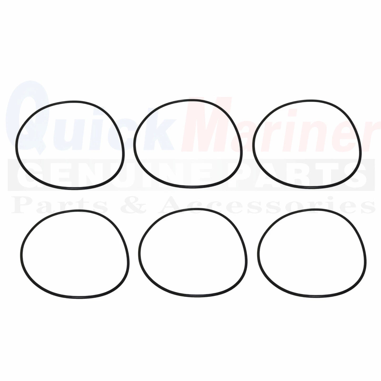Set of 6 O Ring Cylinder Bore Seals for Mercury 200-300 HP EFI DFI (3.0L) 25-818573