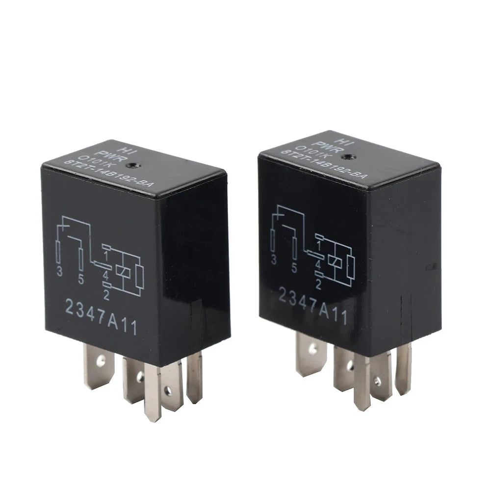 2X 12V DC 5 Pin Automotive Relay for Ford Vehicles (Select Models) 8T2T-14B192-BA
