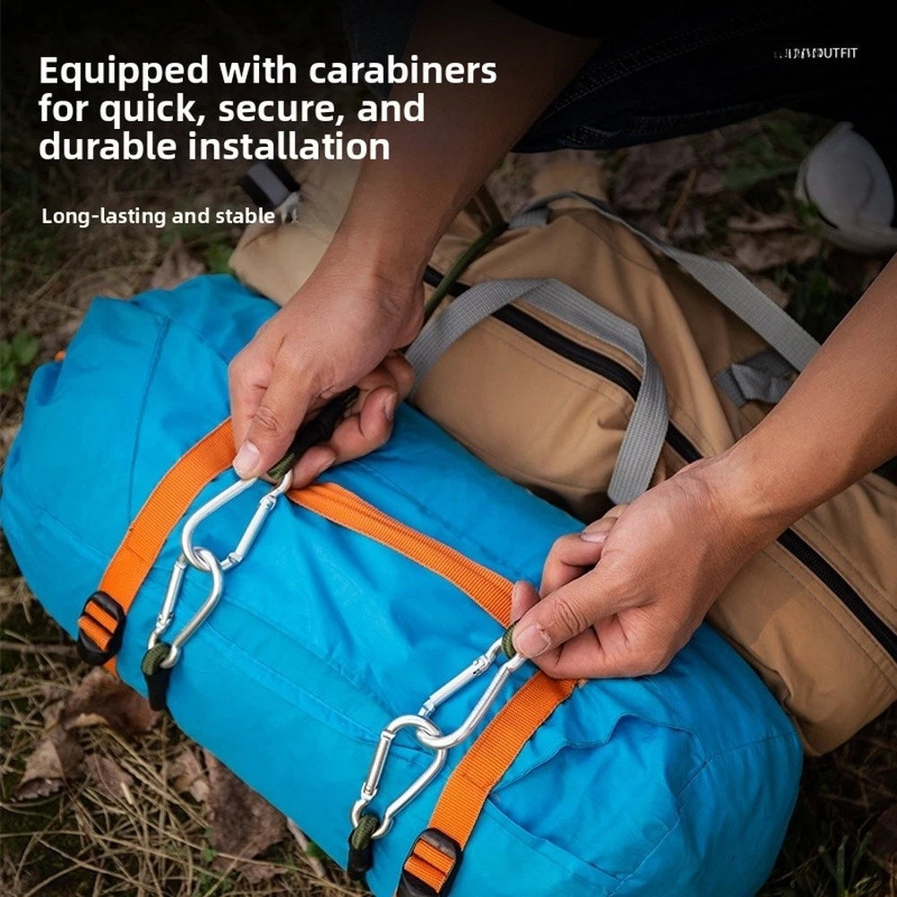Elastic Rope 8mm with Alloy Carabiner for Tent and Hiking
