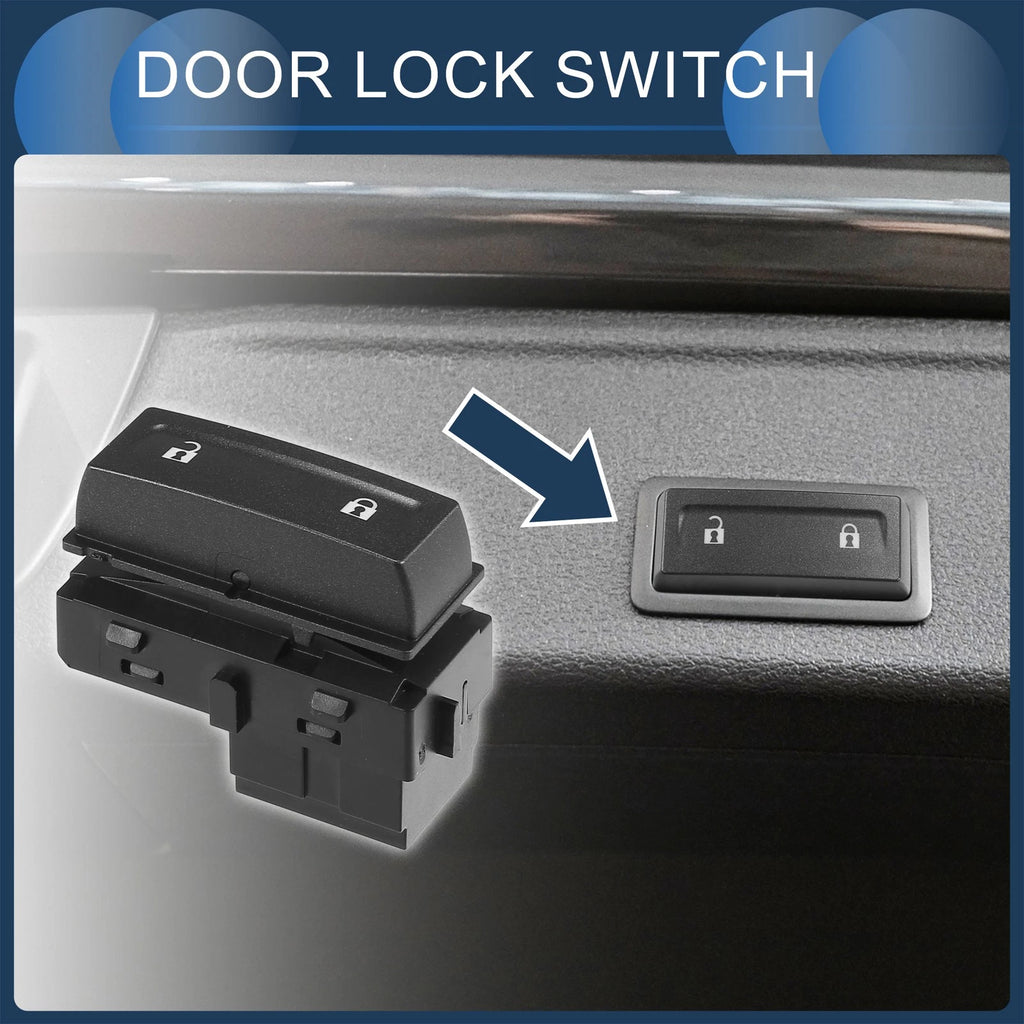 Door Lock Switch Front Left Driver Replacement for Chevrolet Silverado 2016
