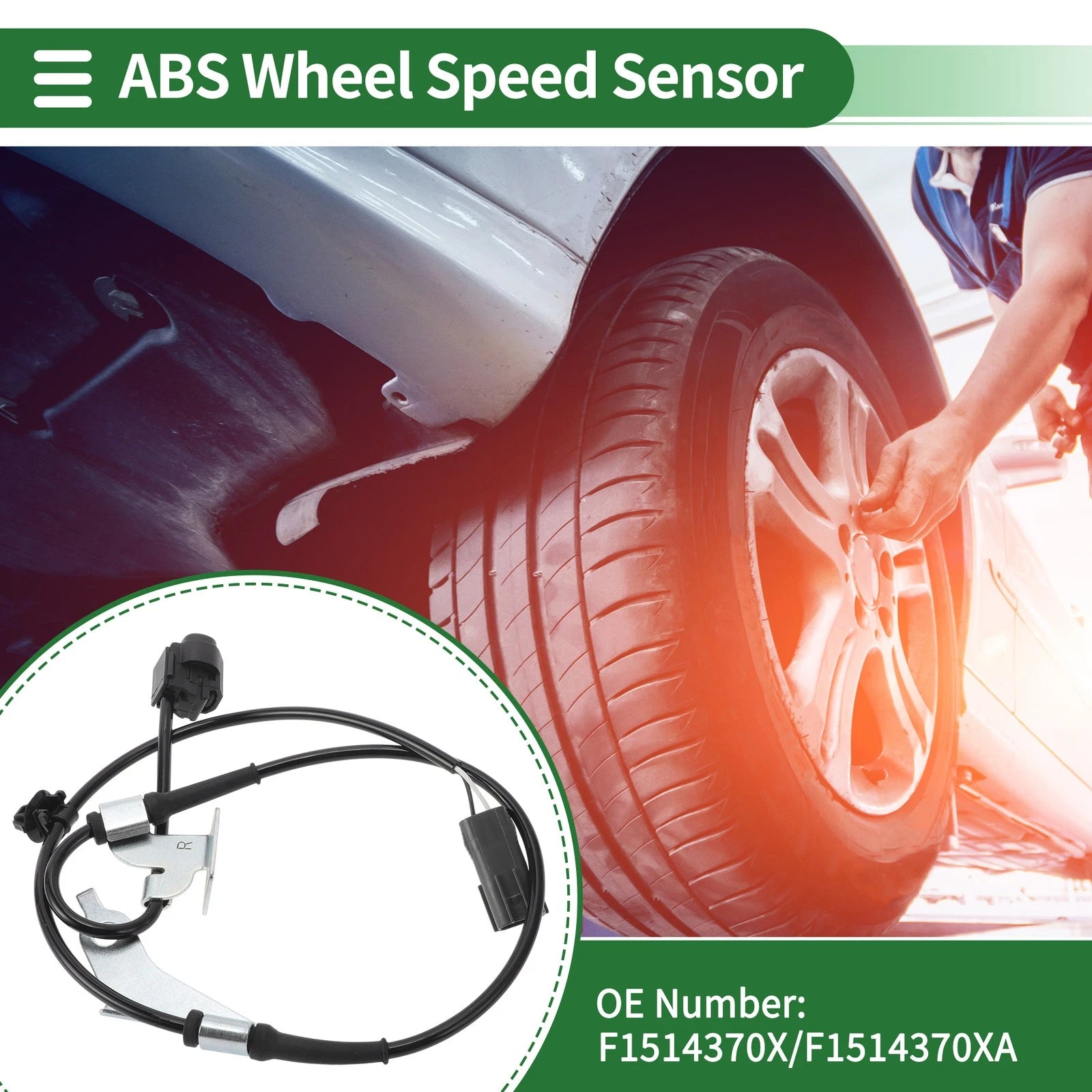 ABS Wheel Speed Sensor No.F1514370X for Mazda RX-8 (2003–2012) Front Right