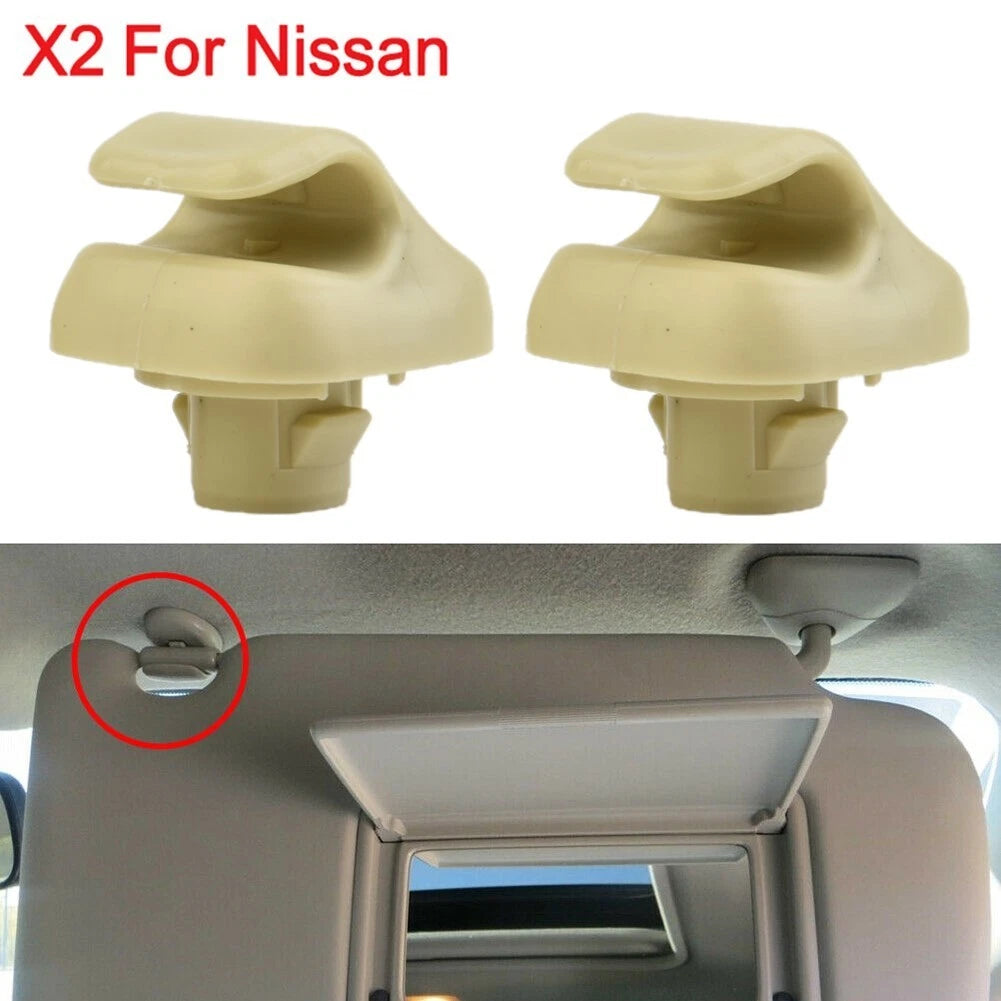 2X Sun Visor Clip Holder Hook for Nissan 350Z (2004–2009)