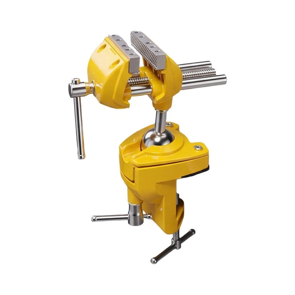 Woodworking Vise with Protective Rubber Jaw and Base Pads