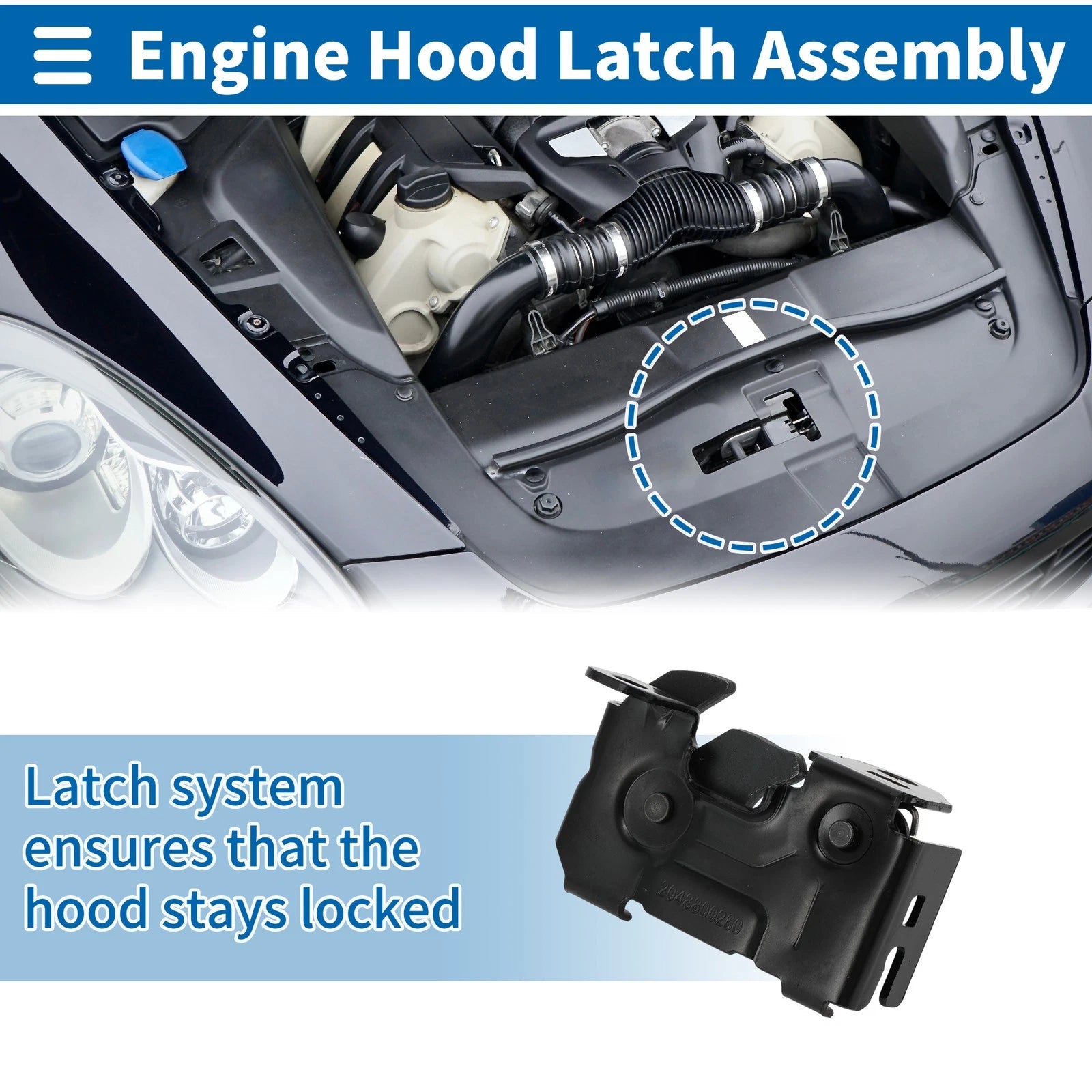 Hood Latch Assembly for Mercedes-Benz C250 (2012–2015)