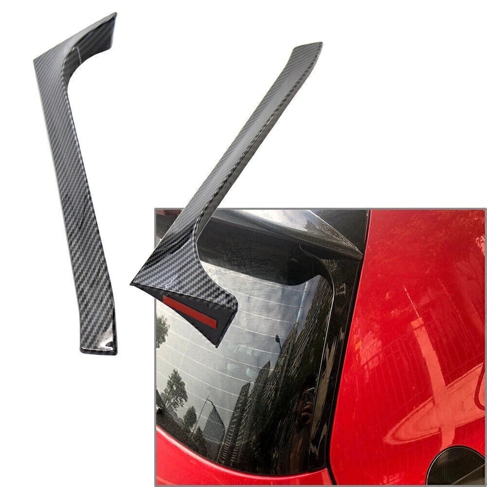 2X Rear Window Side Spoiler Canard Splitter Trim for VW Golf 6 (2009–2013)